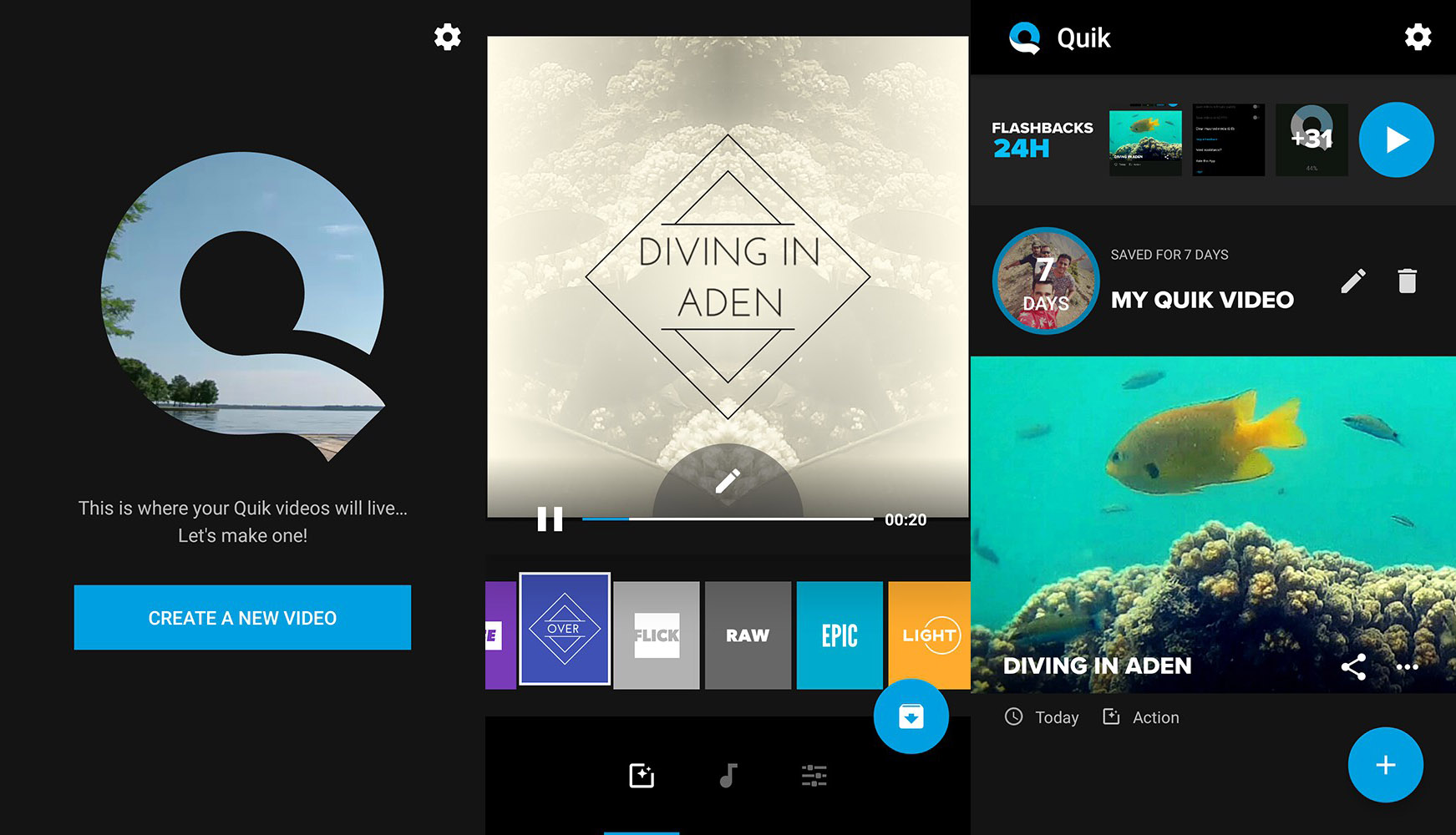 Quik – Free Video Editor for photos, clips, music