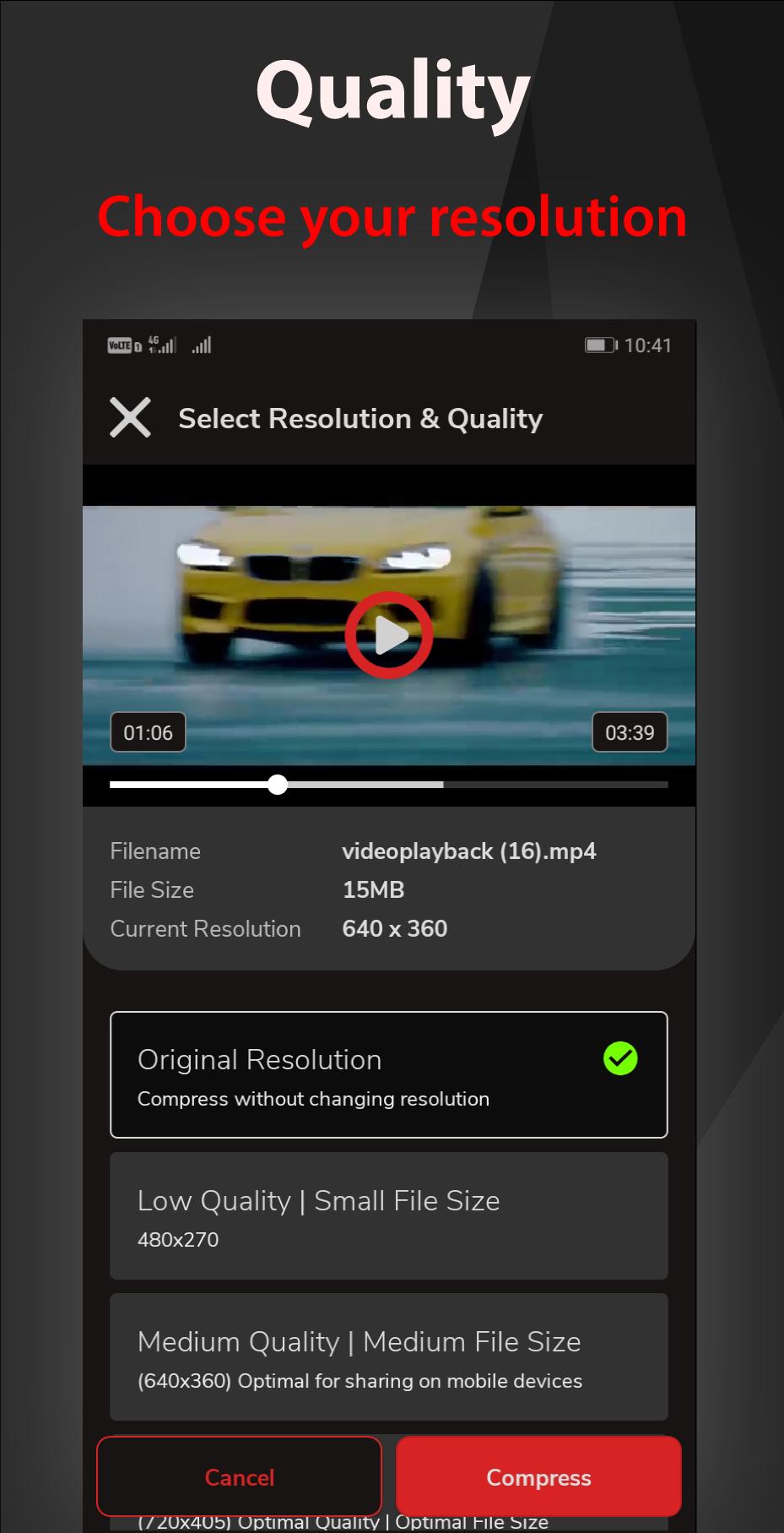 Proton Video Compressor Resize & Shrink Videos